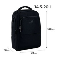 Городской подростковый рюкзак Kite Education teens 2579L Черный 14.5-20л (K25-2579L)