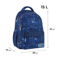 Школьный рюкзак GoPack Education 182M Crazy Skate 15л (GO25-182M-7)