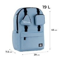 Городской подростковый рюкзак GoPack Education Teens 178 серо-голубой 19л (GO25-178L-3)