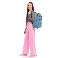 Городской подростковый рюкзак GoPack Education Teens 178 серо-голубой 19л (GO25-178L-3)