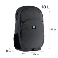 Городской рюкзак GoPack Education Teens 185 темно-серый 18л (GO25-185L-1)