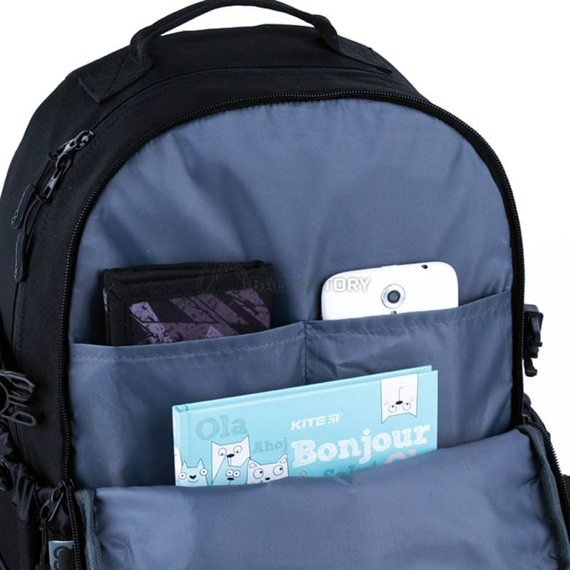 Городской рюкзак GoPack Education Teens 186 черный 20л (GO25-186L-1)