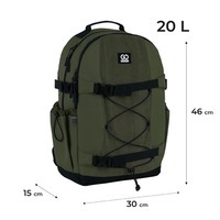 Городской рюкзак GoPack Education Teens 186 хаки 20л (GO25-186L-3)