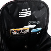 Школьный каркасный рюкзак Kite Education 555 Hot Wheels Черный 14л (HW25-555S)