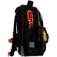 Школьный каркасный рюкзак Kite Education 555 Hot Wheels Черный 14л (HW25-555S)
