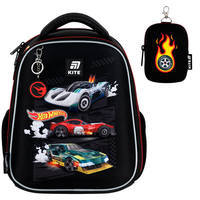 Школьный каркасный рюкзак Kite Education 555 Hot Wheels Черный 14л (HW25-555S)