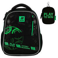 Школьный каркасный рюкзак Kite Education 555 Play&Win Черный 14л (K25-555S-2)