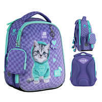 Школьный каркасный рюкзак Kite Education 555 Studio Pets Фиолетовый 14л (SP25-555S-2)