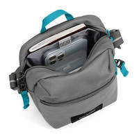 Сумка через плечо антивор Pacsafe GO Micro Crossbody 4 ст. защиты 1.5л серый (35130146)