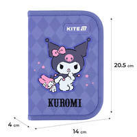 Пенал без наполнения Kite Kuromi 621 HK-2, 1 отделение, 1 отворот (HK25-621-2)