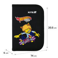 Пенал без наполнения Kite Hot Wheels 622-2 HW, 1 отделение, 2 отворота (HW25-622-2)