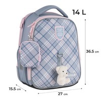 Школьный каркасный рюкзак Kite Education 555 College Line Girl Серый 14л (K25-555S-6)