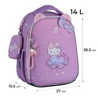 Школьный каркасный рюкзак Kite Education 555 Hello Kitty Розовый 14 л (HK25-555S)