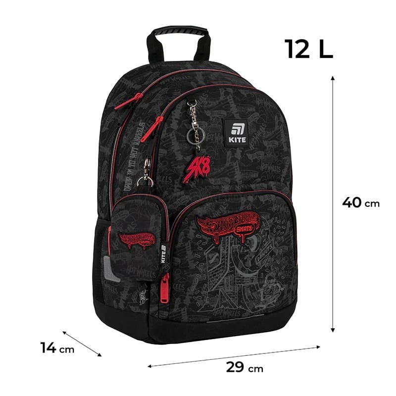 Школьный рюкзак Kite Education 585 Hot Wheels Skate 12 л (HW25-585M)