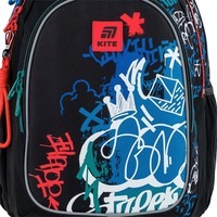 Школьный рюкзак для подростка Kite Education teens 8001M-1 Черный с принтом 20.5 л (K25-8001M-1)
