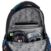 Школьный рюкзак для подростка Kite Education teens 8001M-1 Черный с принтом 20.5 л (K25-8001M-1)
