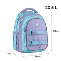 Школьный рюкзак для подростка Kite Education teens 8001M-2 Фиолетовый с голубым 20.5 л (K25-8001M-2)