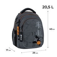 Школьный рюкзак для подростка Kite Education teens 8001M Naruto Shippuden Серый 20.5 л (NR25-8001M)