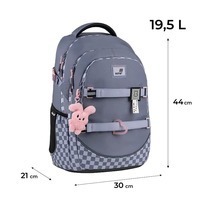 Школьный рюкзак для подростка Kite Education teens 727L-3 Серый 19.5 л (K25-727L-3)