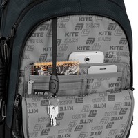 Школьный рюкзак для подростка Kite Education teens 727L-1 Черный 19.5л (K25-727L-1)