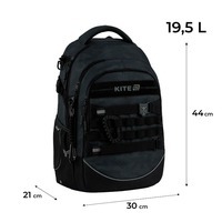 Школьный рюкзак для подростка Kite Education teens 727L-1 Черный 19.5л (K25-727L-1)