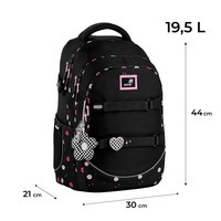 Школьный рюкзак для подростка Kite Education teens 727L-4 Черный 19.5л (K25-727L-4)