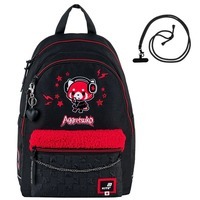 Школьный рюкзак для подростка Kite Education teens 2575M Aggretsuko Черный 19 л (AR25-2575M)