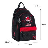 Школьный рюкзак для подростка Kite Education teens 2575M Aggretsuko Черный 19 л (AR25-2575M)