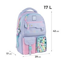 Школьный рюкзак для подростка Kite Education teens 2587M Hello Kitty Серый 17 л (HK25-2587M)