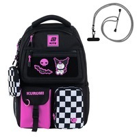 Школьный рюкзак для подростка Kite Education teens 2587M-2 Kuromi Черный 17 л (HK25-2587M-2)