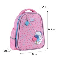 Школьный полукаркасный рюкзак GoPack Education 165S Fluffy Kitten 12л (GO25-165S-2)