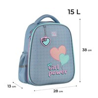 Школьный полукаркасный рюкзак GoPack Education 165M Girl Power 15л (GO25-165M-1)