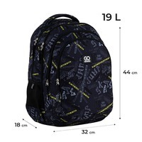 Рюкзак подростковый GoPack Teens 162L-5 Черный 19л (GO25-162L-5)
