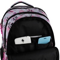 Рюкзак подростковый GoPack Teens 162L-3 Серый/Розовый 19л (GO25-162L-3)