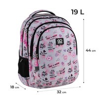 Рюкзак подростковый GoPack Teens 162L-3 Серый/Розовый 19л (GO25-162L-3)