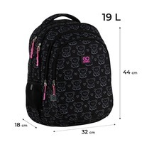 Рюкзак подростковый GoPack Teens 162L-2 Черный 19л (GO25-162L-2)
