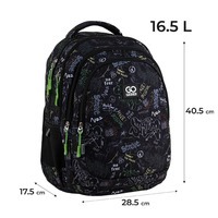 Рюкзак подростковый GoPack Teens 162M-6 Черный 16.5л (GO25-162M-6)