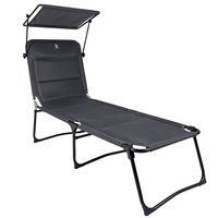 Кровать раскладная Bo-Camp Sun Lounger With Sunscreen 5 Positions Grey (DAS303260)