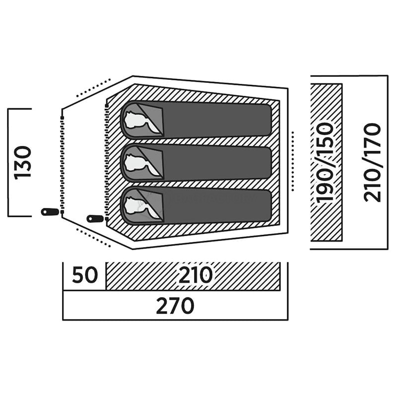 Палатка трехместная Easy Camp Energy 300 Rustic Green (120389)