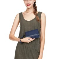 Кошелек-клатч антивор Pacsafe RFIDsafe Clutch Темно-синий (11015645)