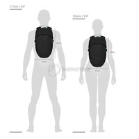 Городской рюкзак антивор Pacsafe Eco 18L 6 ступеней защиты Черный (41102138)