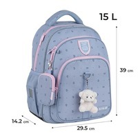 Школьный рюкзак Kite Education 763M College Line Girl 15л Серый (K25-763M-1)