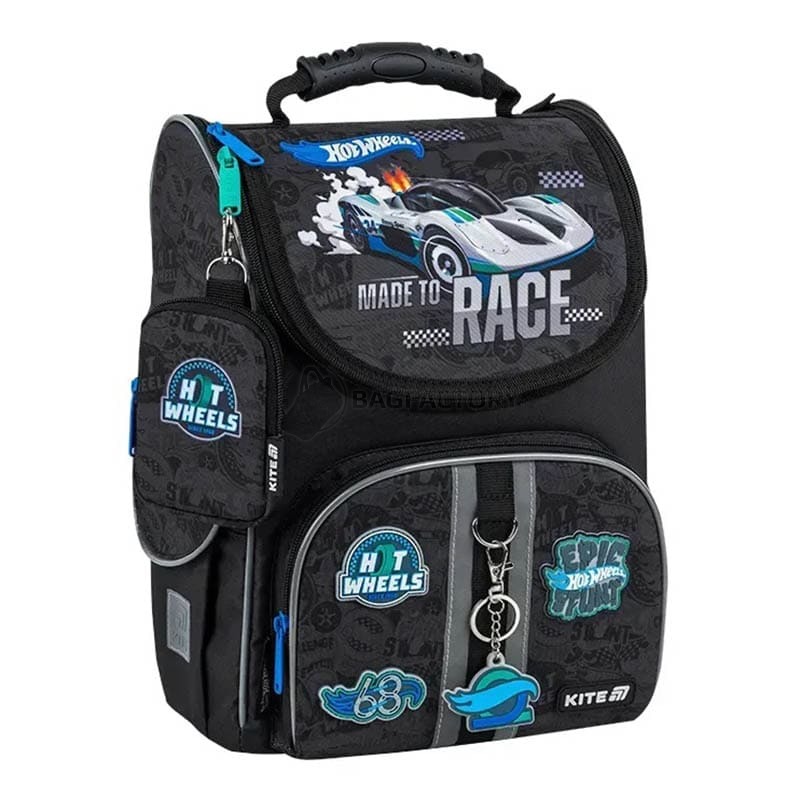 Школьный каркасный рюкзак Kite Education 501 Hot Wheels 11.5л Черный (HW25-501S)