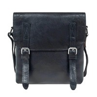 Мужская кожаная сумка Ashwood F84 Black/Mud (F84 BLK/MUD)