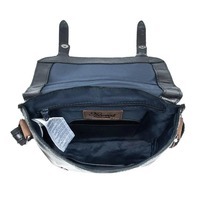 Мужская кожаная сумка Ashwood F84 Black/Mud (F84 BLK/MUD)