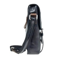 Мужская кожаная сумка Ashwood F84 Black/Mud (F84 BLK/MUD)
