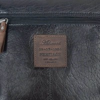 Мужская кожаная сумка Ashwood F84 Black/Mud (F84 BLK/MUD)
