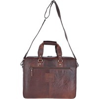 Мужская кожаная сумка Ashwood F83 для ноутбука 15.6 Brandy (F83 BRANDY)