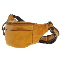 Поясная кожаная сумка Ashwood D102 Yellow (D102 YELLOW)