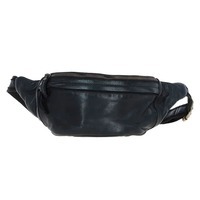 Поясная кожаная сумка Ashwood D102 Black (D102 BLK)
